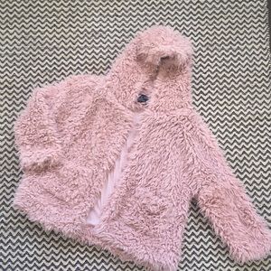 Faux Fur Pink Coat